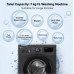 Washing Machine: LG 7 Kg 5 Star Inverter Touch panel Fully-Automatic Front Load Washing Machine with In-Built Heater (FHM1207SDM, Middle Black, Steam for Hygiene Wash)